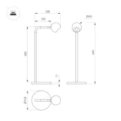 светильник настольный   6W 051021 SP-OTTORI-TAB-6W Warm3000 BK 30deg белый