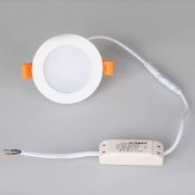 Встраиваемый светильник-панель   5W Белый теплый 021432  DL-BL90-5W 220V IP40 круглый белый