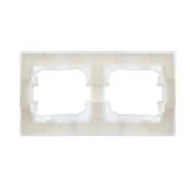 Рамка пластик 2 поста IEK BRITE BR-M22-44-K01 РУ-2-БрБ-44 белый IP44