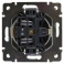Штепсельная розетка встраиваемая WERKEL 16A 250V WL08-SKGSC-01-IP44 / W1171208  с/з, шторками и защитной крышкой  черный