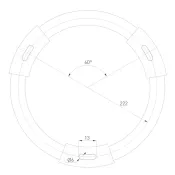 светильник аварийного освещения 54W Белый теплый 041073 IM-RONDO-EMERGENCY-3H-R500 230V IP40 круглый накладной черный