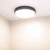 светильник  25W Белый дневной 032424 LGD-GIRO-R240 220V IP54 круглый накладной серый