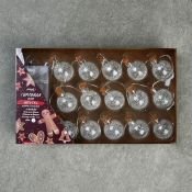 гирлянда НИТЬ Белый с насадками «Шарики» серебристая нить, 15 LED, батарейки ААх2 1,6м IP20