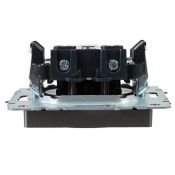 Штепсельная розетка встраиваемая IEK BRITE 10А BR-R10-10-K46 С10-1-0-БрС без з/к и шторками сталь