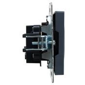 Штепсельная розетка встраиваемая IEK BRITE 10А BR-R13-10-K35 РСш10-2-БрМ без з/к с з/ш маренго