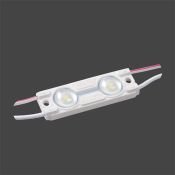 Светодиодный модуль герметичный 2led Белый  3030smd 12V линейный с линзой ECO-2-W-R3