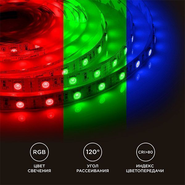Светодиодная лента RGB 5050 12V  7.2W/m 30Led/метр 00-38 Стандарт IP20 Светодиодная лента RGB 5050 12V  7.2W/m 30Led/метр 00-38 Стандарт IP20