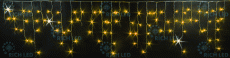 гирлянда БАХРОМА   8W  Желтый, Rich LED RL-i3*0.5-T/W,  прозрачный провод 3x0.5 м., соединяемая, 220V, 112 Led, IP54, статика
