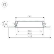 профиль без экрана SL-LINIA97-FANTOM-2000 ANOD 034987