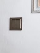Выключатель встраиваемый двухклавишный проходной IEK BRITE BR-V22-0-10-K45 ВС10-2-6-БрТБ бронза