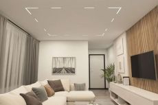 Трековый светильник однофазный  18W Белый-MIX SMART LINEAR DK8014-WH IP20 на шинопровод управляемый угловой белый
