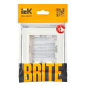 Рамка пластик 1 пост IEK BRITE BR-M12-K01 РУ-1-БрБ белый
