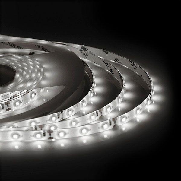 Светодиодная лента  Белый дневной 3528 12V  4.8W/m 60Led/метр герм (силикон) 00-147 Стандарт IP65