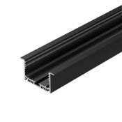 алюминиевый профиль S-LUX SL-LINIA62-F-2000 BLACK (BY) 062590