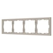 Рамка пластик 4 поста Arlight FRM-NOBE-SFPL-4-CA 059460 кашемир