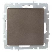Выключатель встраиваемый одноклавишный проходной IEK BRITE BR-V12-0-10-K45 ВС10-1-6-БрТБ бронза