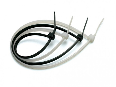 Стяжка кабеля 2.5 х 200мм бел. (100 шт.)