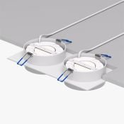 Встраиваемый светильник без лампы DENKIRS FLAT DK2092-WH 2xGX53 белый прямоугольный