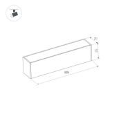Магнитный трековый светильник 24W Белый дневной MAG-FLAT-25-L800 100deg  24V на магнитный шинопровод черный 034212