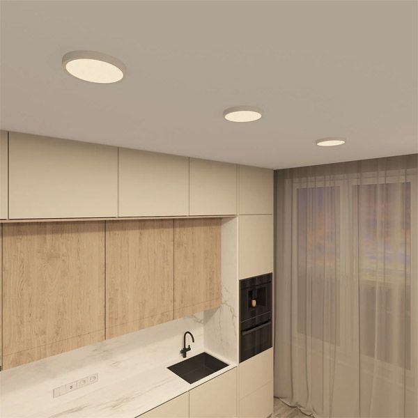 Накладной светильник  18W Белый -MIX DENKIRS THIN DK6520-WH 230V круглый белый