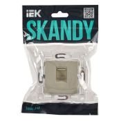 Розетка встраиваемая компьютерная IEK SKANDY SK-K10-1-K10 SK-K01B RJ45 кат.5E бежевый