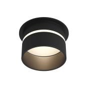 Встраиваемый светильник без лампы DENKIRS RIBE DK2404-BK GU10 черный круглый IP44