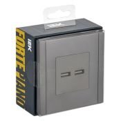 Розетка встраиваемая USB IEK FORTE&PIANO A+A 3,1А FP-U21-D31-K46 FP549 сталь