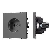 Штепсельная розетка встраиваемая Arlight SCT-NOBE-MEU1-SFPL-GR 054279 серый