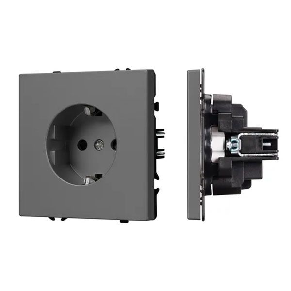 Штепсельная розетка встраиваемая Arlight SCT-NOBE-MEU1-SFPL-GR 054279 серый