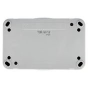 Блок горизонтальный 2 розетки Mini OG KR-78-0806 с/з серый IP54 KRANZ