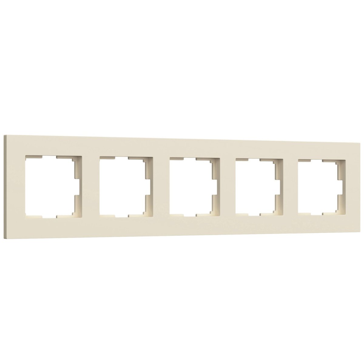 Рамка пластик 5 постов WERKEL Slab W0052962 айвори софт