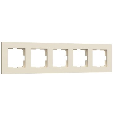 Рамка пластик 5 постов WERKEL Slab W0052962 айвори софт