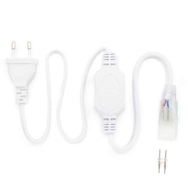 Шнур питания 03-57 для одноцветного светодиодного неона МИНИ (8*16.5мм) 220В, IP65, 800 мм.