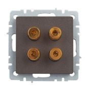 Розетка встраиваемая аудио IEK BRITE BR-S40-K45 РА10-БрТБ бронза