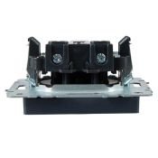 Штепсельная розетка встраиваемая IEK BRITE 10А BR-R13-10-K35 РСш10-2-БрМ без з/к с з/ш маренго