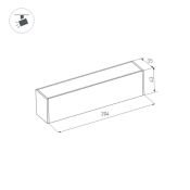 Магнитный трековый светильник  6W Белый теплый MAG-FLAT-45-L205 100deg  24V на магнитный шинопровод белый 026944