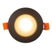 Встраиваемый светильник без лампы DENKIRS FACET DK3016-BK GU10 черный круглый IP65