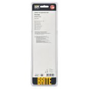 Рамка стеклянная 4 поста IEK BRITE BR-M42-G-K01 РУ-4-2-БрБ белый