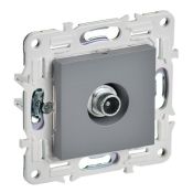 ТВ-розетка встраиваемая проходная IEK SKANDY SK-A10-P-K03 SK-A17Gr серый