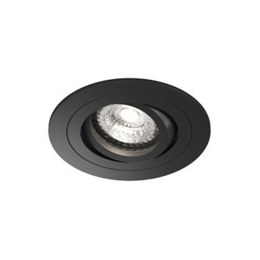 Встраиваемый светильник без лампы DENKIRS HYDRO DK2110-BK GU10 черный круглый IP44