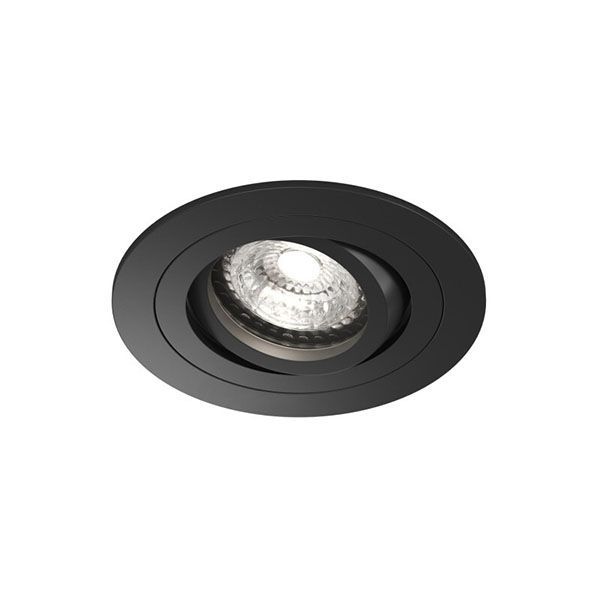 Встраиваемый светильник без лампы DENKIRS HYDRO DK2110-BK GU10 черный круглый IP44