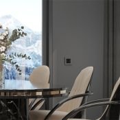 Рамка пластик 1 поста WERKEL SLAB W0012965 серебро софт