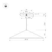 Подвесной светильник  14W Белый теплый 054402 SP-MAKOTO-R750 36 deg TRIAC 2700K 220V IP20 черный