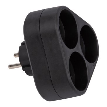 разветвитель -тройник Uniel без заземления UL-00011238 S-ES3-16F BLACK