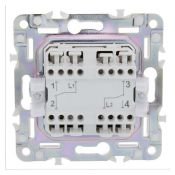 Выключатель встраиваемый двухклавишный проходной IEK SKANDY SK-V22-0-10-K53 SK-V05G графит
