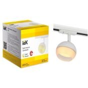 Трековый светильник однофазный IEK LIGHTING без лампы 4118 LT-USB0-4118-GX53-1-K01 на шинопровод белый