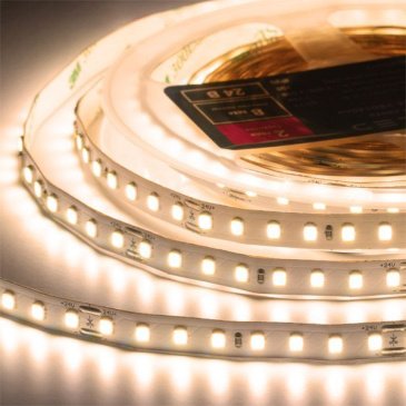Светодиодная лента Белый теплый 2835 24V 12W/m 128Led/метр ELFLED-24128-PRO140-WW 2800-3300К