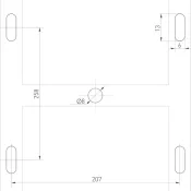светильник аварийного освещения 33W Белый теплый 041012 IM-QUADRO-EMERGENCY-3H-S350x350 230V IP40 квадратный накладной черный