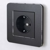 Рамка металлическая 1 пост WERKEL Platinum W0012608 черный алюминий