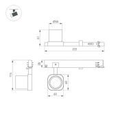 Трековый светильник  10W Белый теплый LGD-DIAFILM-4TR-R60 WH 20deg  на шинопровод белый 061452